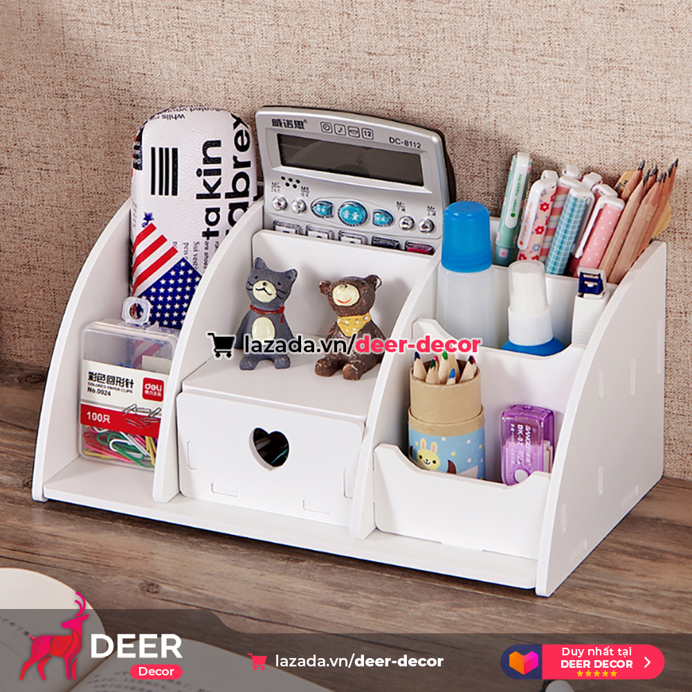 Khay hộp để mỹ phẩm - để vật dụng đa năng - deer decor