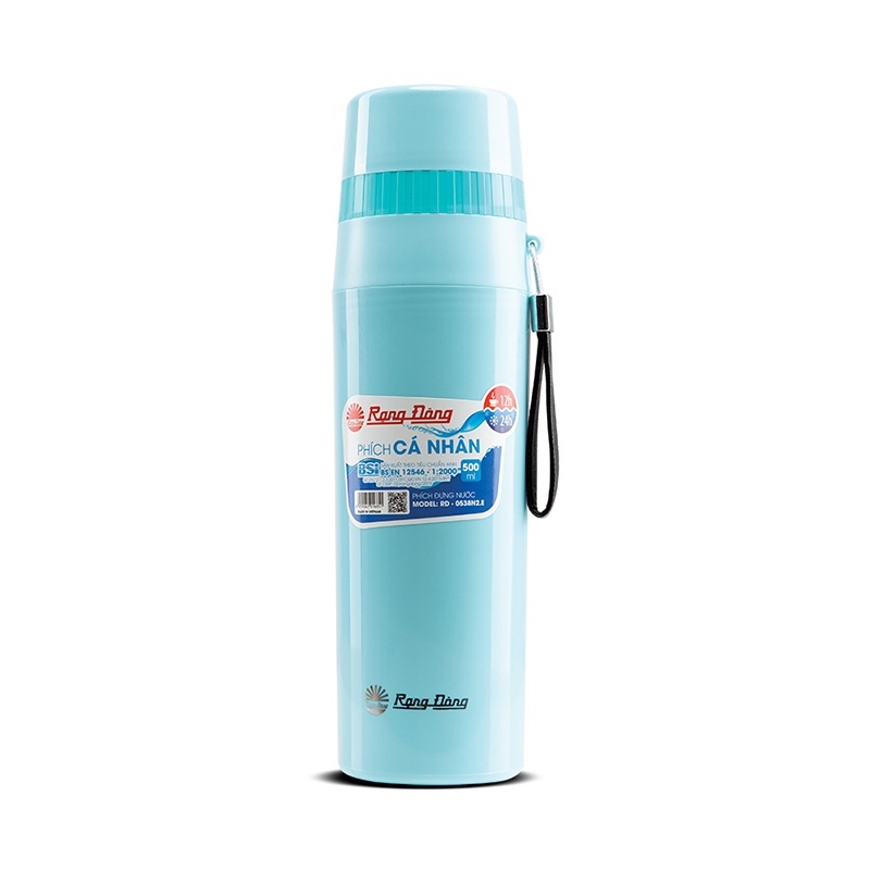 Phích nước mini Rạng Đông RD 0538 N2.E - Phích cá nhân giữ nhiệt nóng lạnh lên tới 24h dung tích 500ml màu sắc tùy chọn