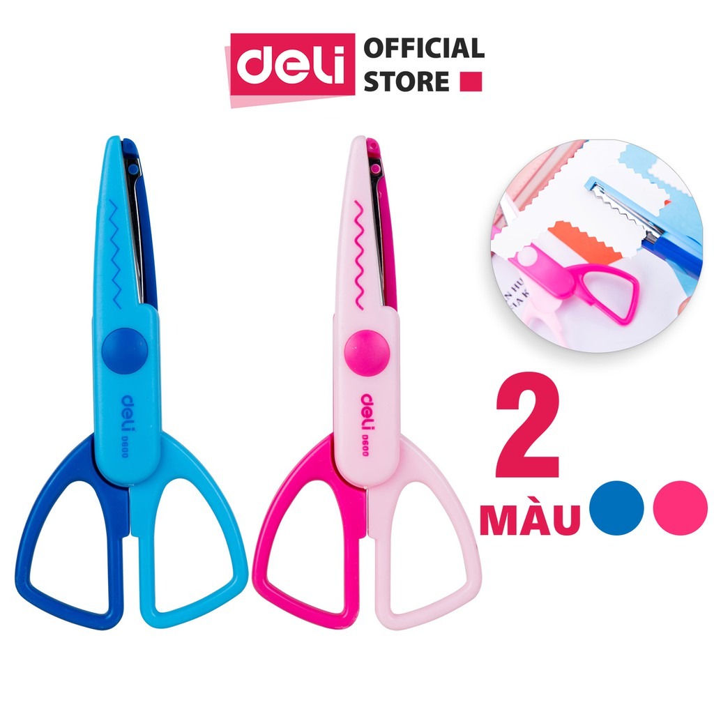 Kéo học sinh răng cưa 136mm deli ed60000