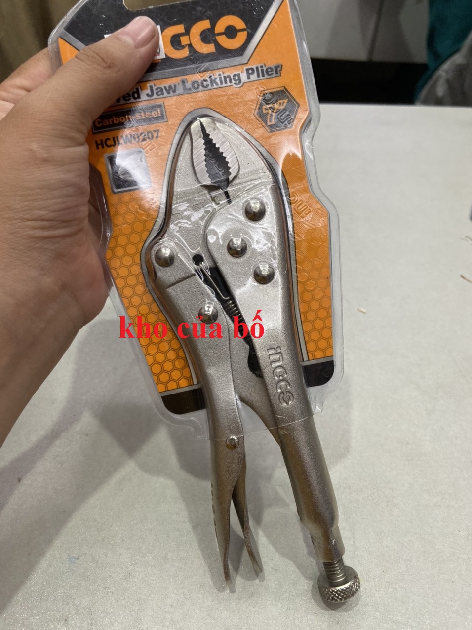 Kềm bấm khóa 7 inch ingco hcjlw0207