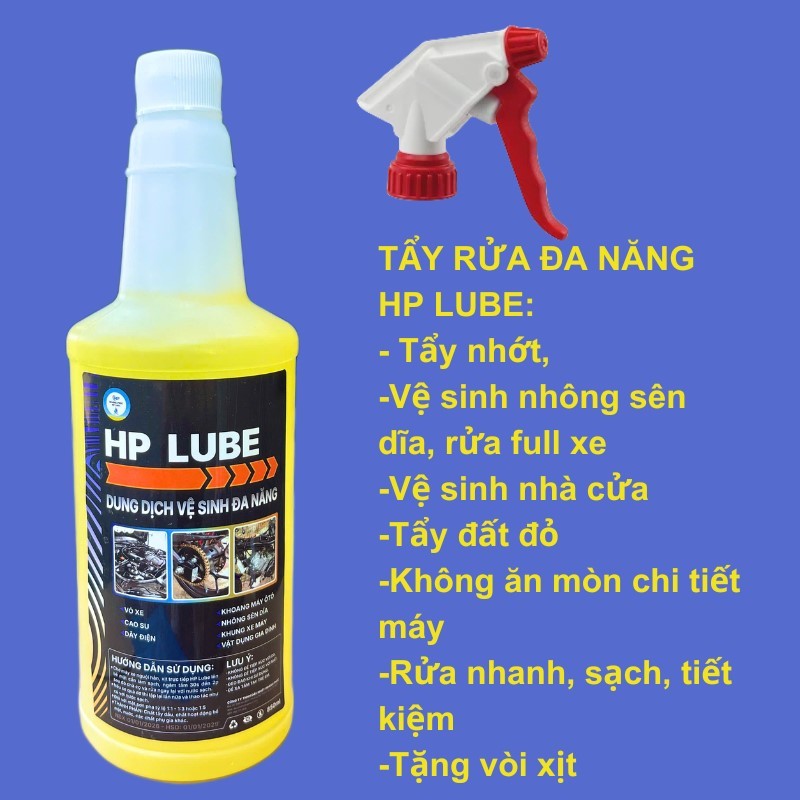 Hp Lube Multi-Purpose Cleaner, Cleans Chains, Sprockets, Car Wash, Oil Remover, Engine Block, Tires, Vehicle Frame 1L