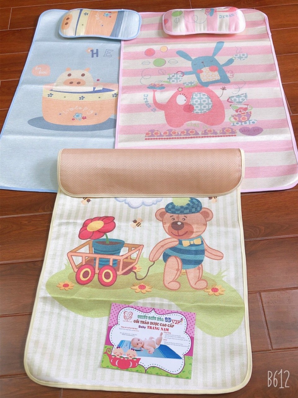 CHIẾU LỤA ĐIỀU HÒA KÈM GỐI THẢO MỘC CHO BÉ LOẠI MỚI