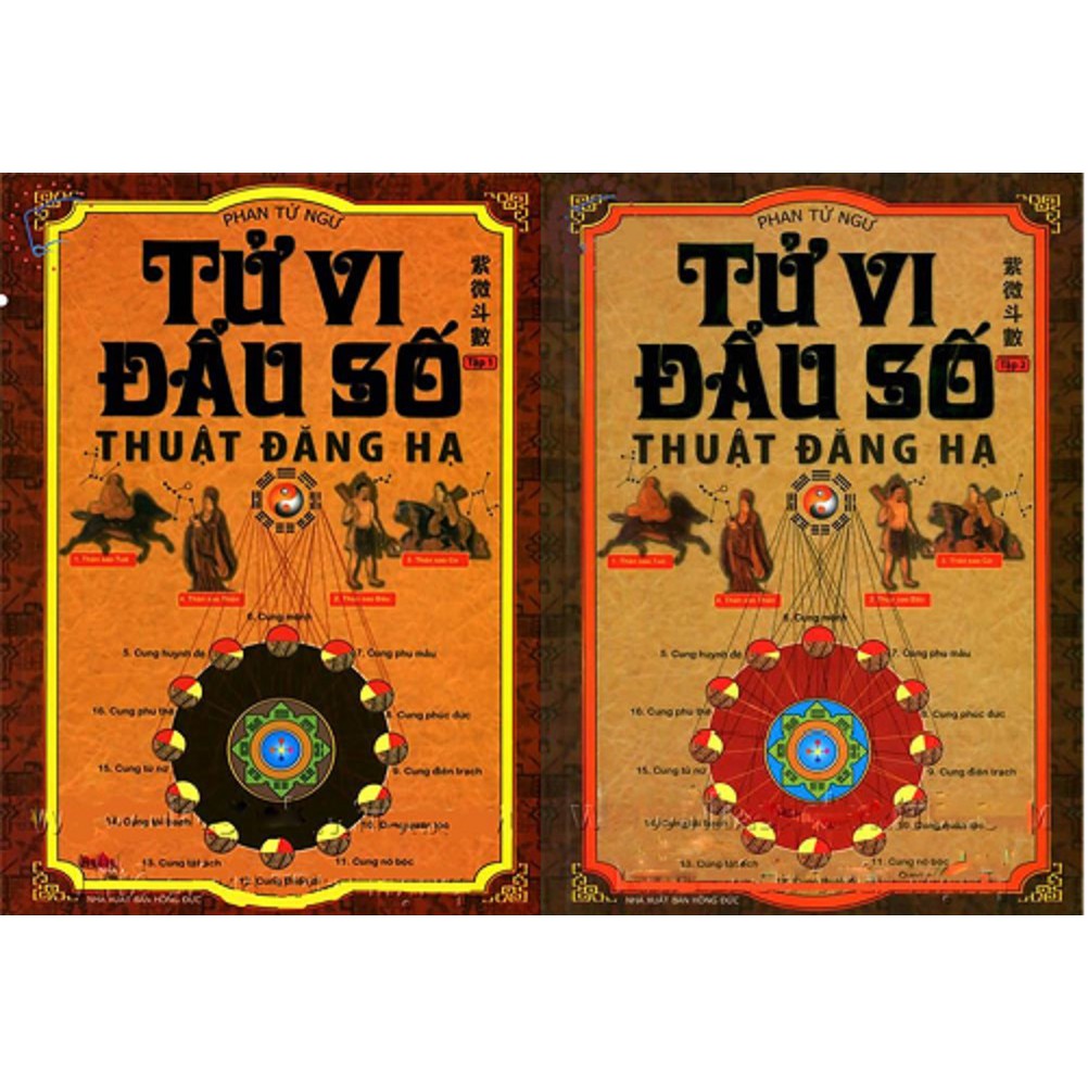 nguyetlinhbook Sách - Tử Vi Đẩu Số - Thuật Đăng Hạ, Tập 1, 2 - Tác Giả Phan Tử Ngư (nguyetlinhbook).