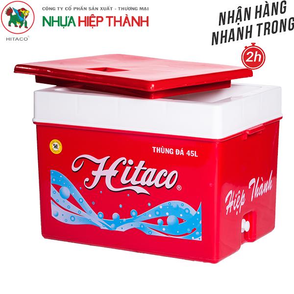 [HCM]THÙNG ĐÁ HITACO VUÔNG 45 LÍT   HIỆP THÀNH CAO CẤP-Kích thước:  50.6 x 35.0 x H 38.0 CM-GIAO NHANH 2H