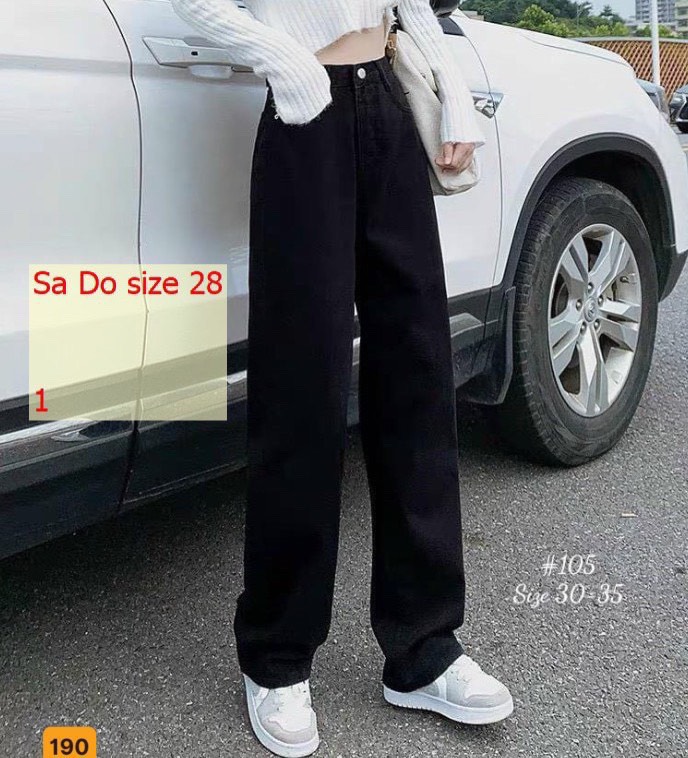 [Hoàn Tiền 15%] Quần baggy trơn hoa cúc nữ cao cấp,chất liệu denim,from chuẫn,ảnh thật shop tự chụp thời trang DIỄM NHI SHOP HTB05