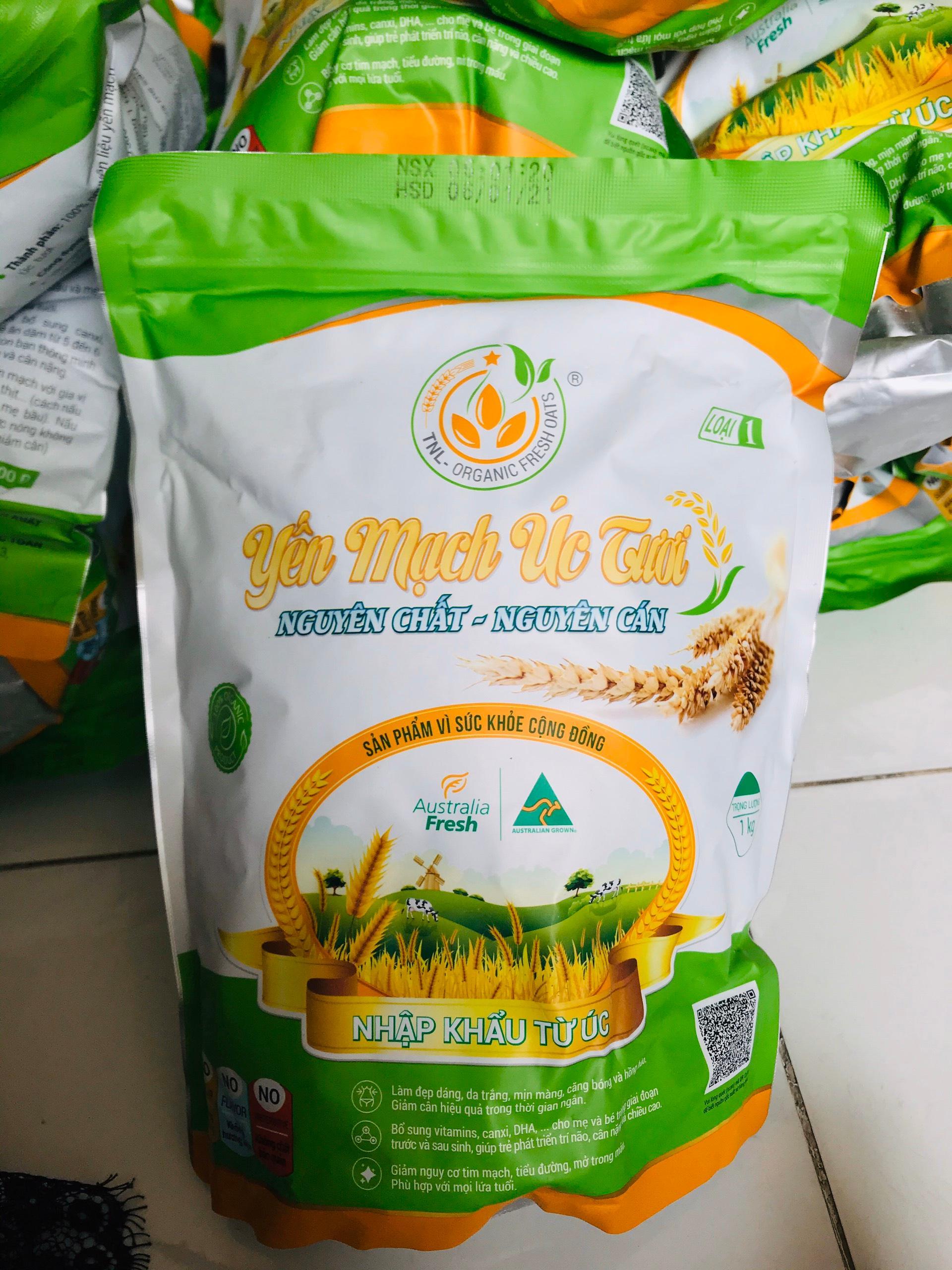 [ Có HDSD cách dùng hiệu quả ]Yến Mạch Úc Tươi Gói 1Kg- Yến mạch Úc tươi loại 1 -  Yến Mạch Úc Tươi Nguyên Chất  - Giảm Cân Đẹp Da - Family Store Group