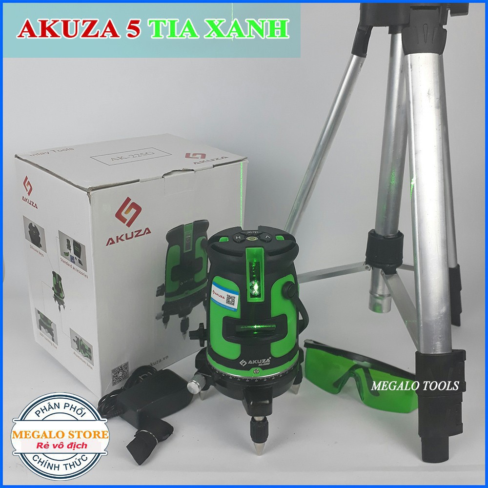 Máy Cân Mực Laser 5 tia xanh AKUZA