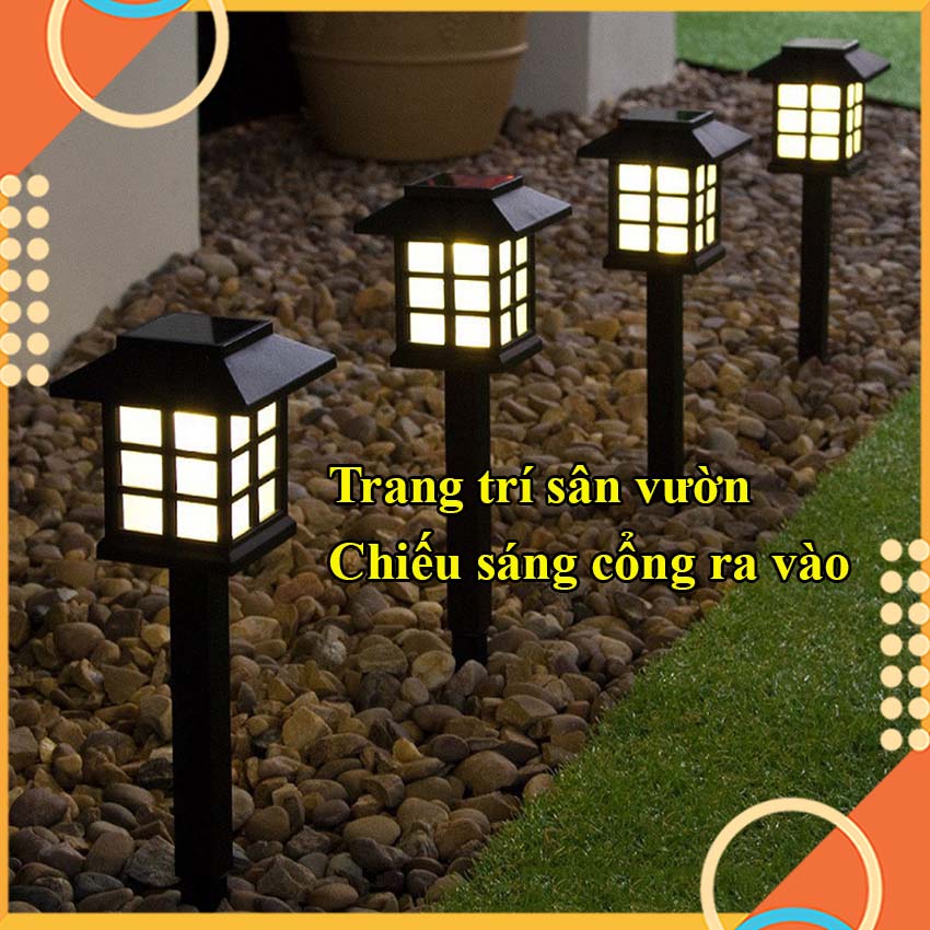 [HCM]Đèn trang trí ở sân vườn sử dụng năng lượng mặt trời 0403 ánh sáng trắng hoặc vàng