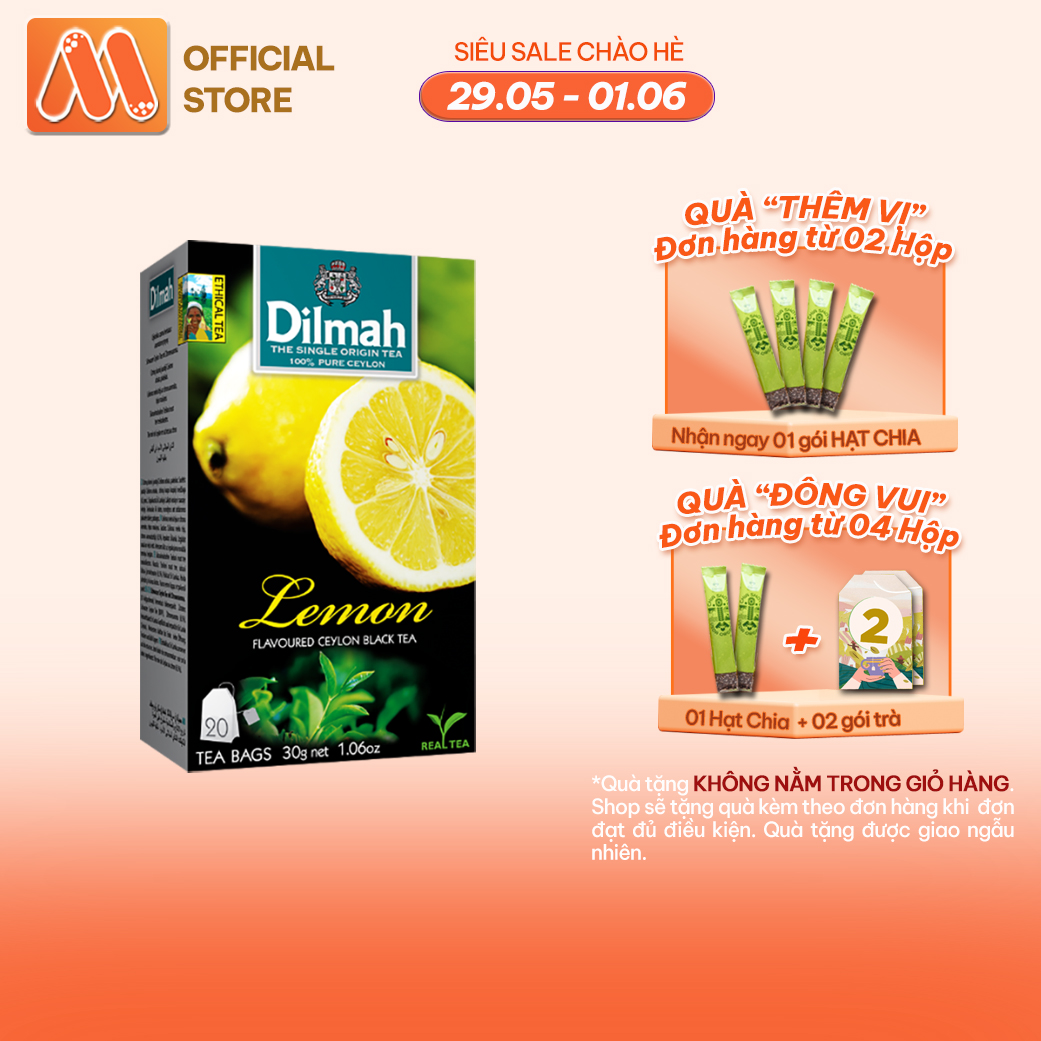 Trà dilmah vị chanh - lemon 30g