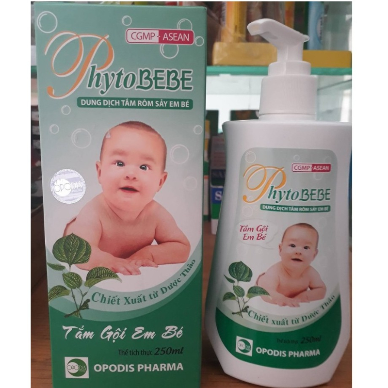 SỮA TẮM GỘI RÔM SẢY CHO BÉ PHYTO BEBE 100ML