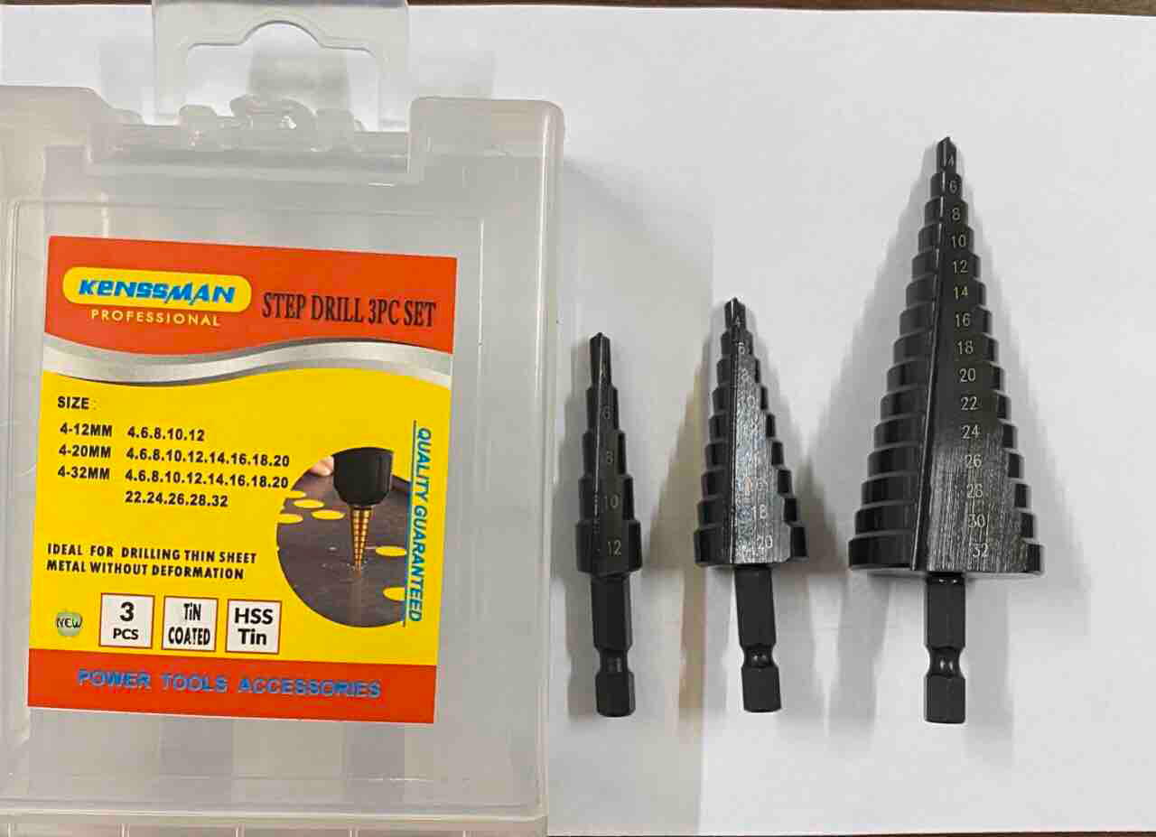 [HCM]Bộ 3 mũi khoan tháp( khoan tầng) kenssman