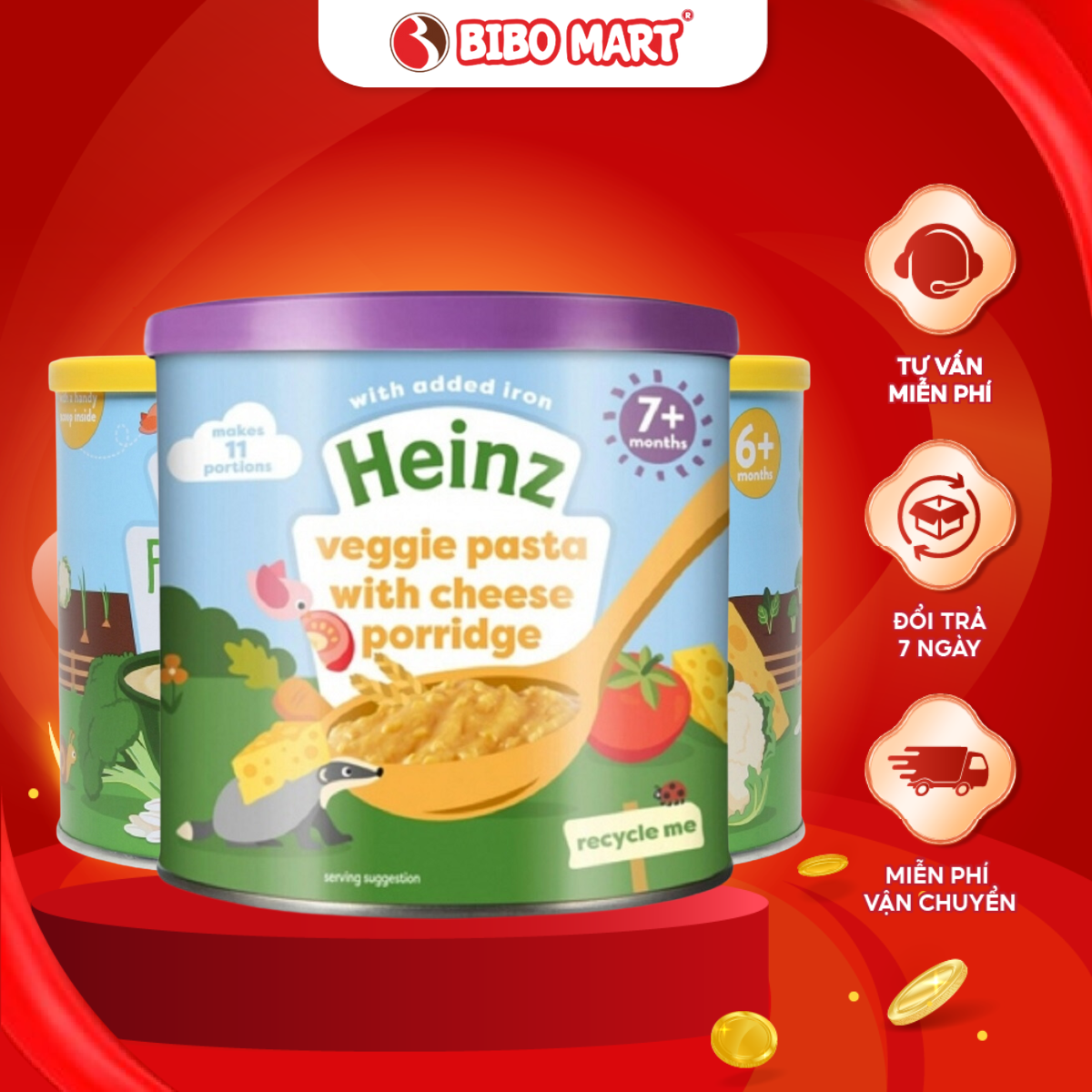 Bột Ăn Dặm Cho Bé Heinz Bổ Sung Dưỡng Chất Giúp Bé Phát Triển Khỏe Mạnh Vị Mỳ Ý Rau Củ Phomai Súp Lơ Bông Cải - Bibo Mart