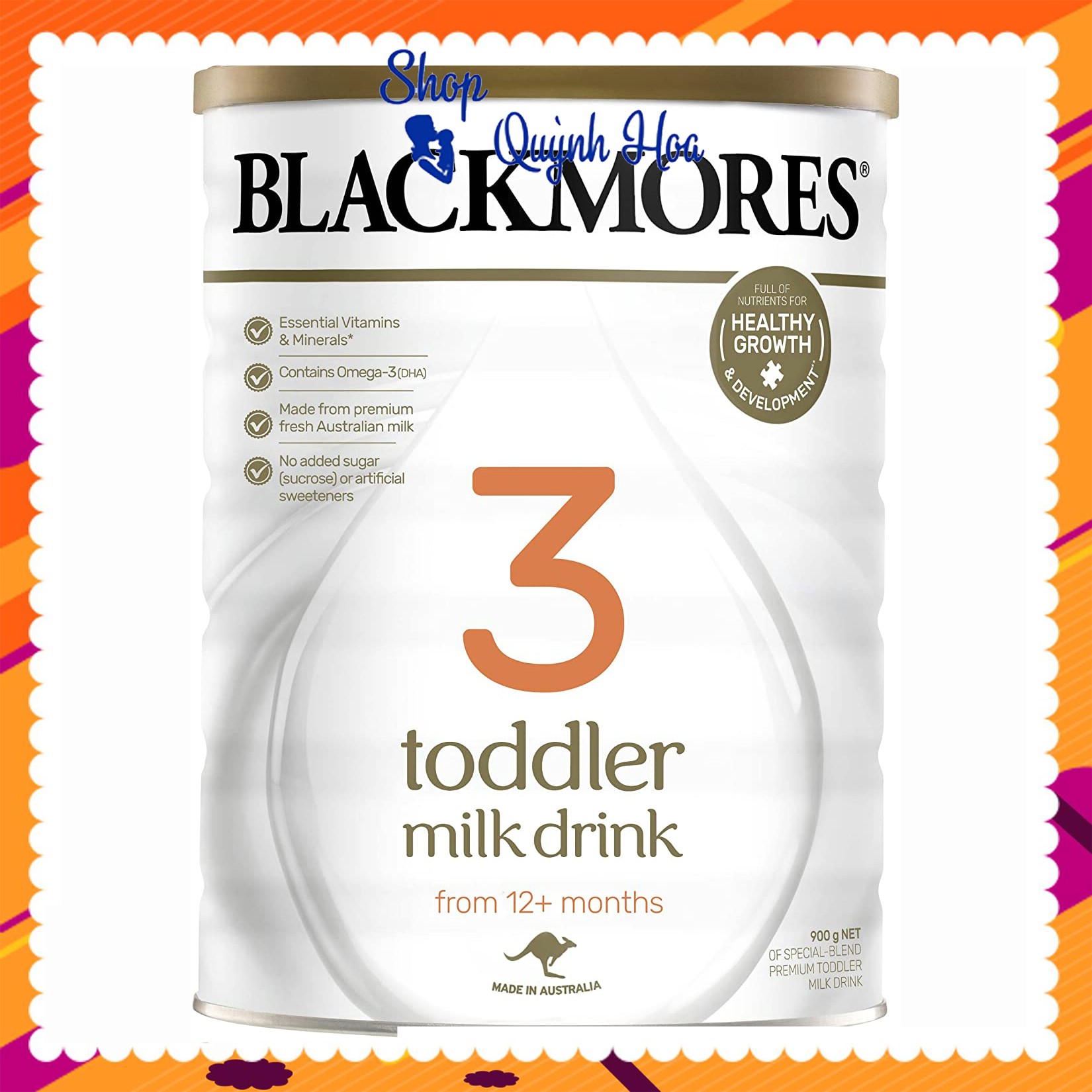 Sữa Blackmore Úc tăng cân cho bé / Sữa Blackmores số 3, 900g - - Dành cho trẻ từ 1 tuổi trở lên