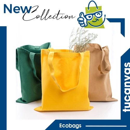 Túi tote canvas màu trơn đa năng, dùng để đi học, vẽ, tự trang trí decor (Túi không khóa)