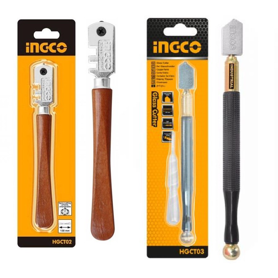 Combo bộ dao dụng cụ cắt kiếng, bẻ kiếng ingco hgct03 hgct02