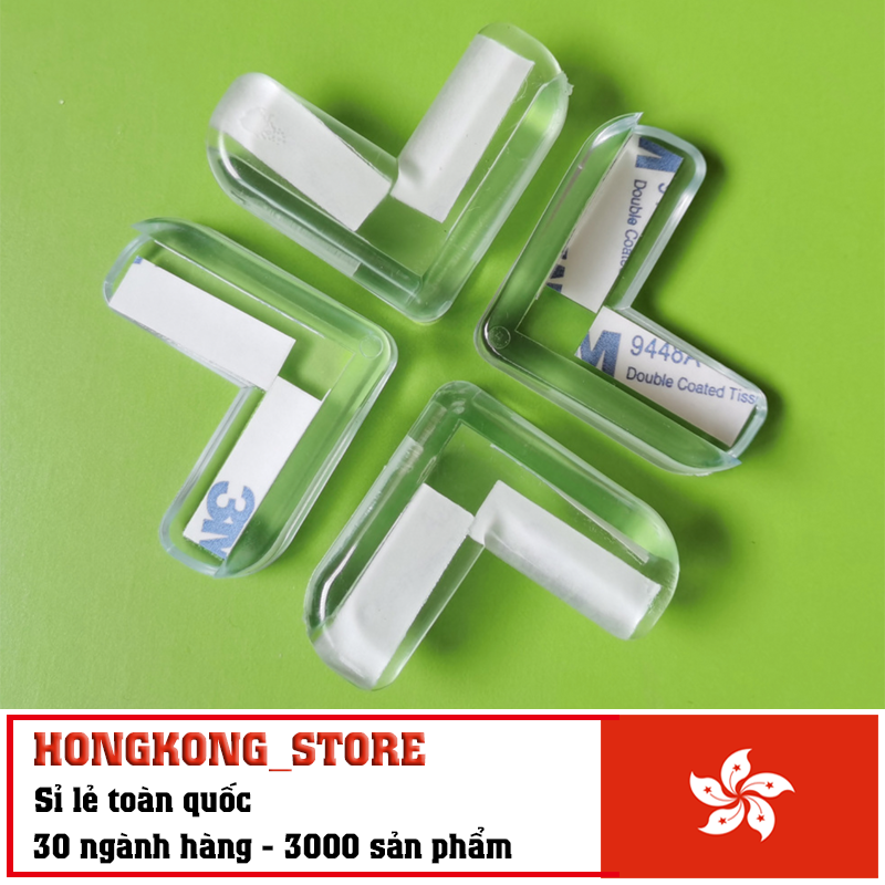 [COMBO 4 Chiếc] Miếng bọc góc bàn hình chữ L bằng nhựa PVC dầy đẹp an toàn cho bé - Miếng dán góc bàn bảo vệ an toàn cho trẻ nhỏ