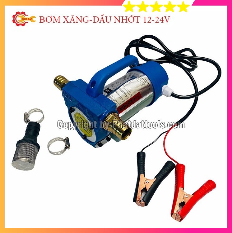 Máy bơm dầu, nhớt dùng điện 12v - 24v - 220v động cơ dây đồng - bảo hành 6 tháng