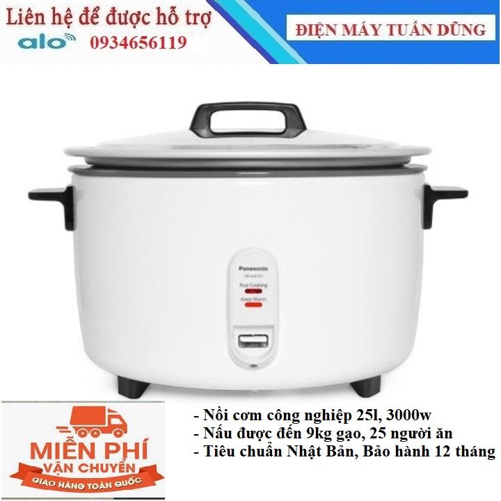 nồi công nghiệp panasonic 25l, 3000w noi cong nghiep nấu được đến 8kg gạo, cơm ngon và ủ nóng lâu, uy tín chất lượng, bảo hành 12 tháng