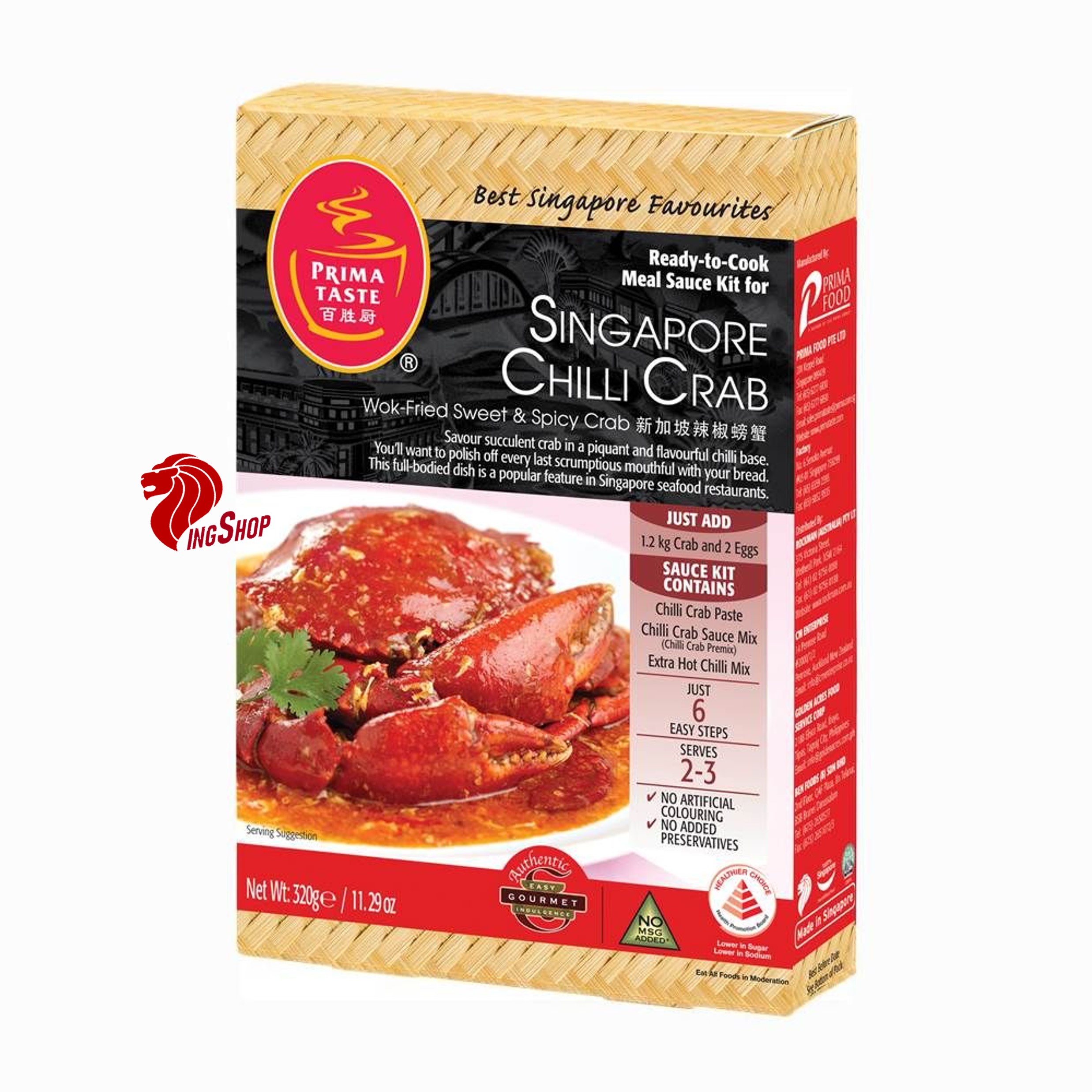 Gia vị cua sốt cay - cua sốt ớt singapore chilli crab - prima taste chilli crab