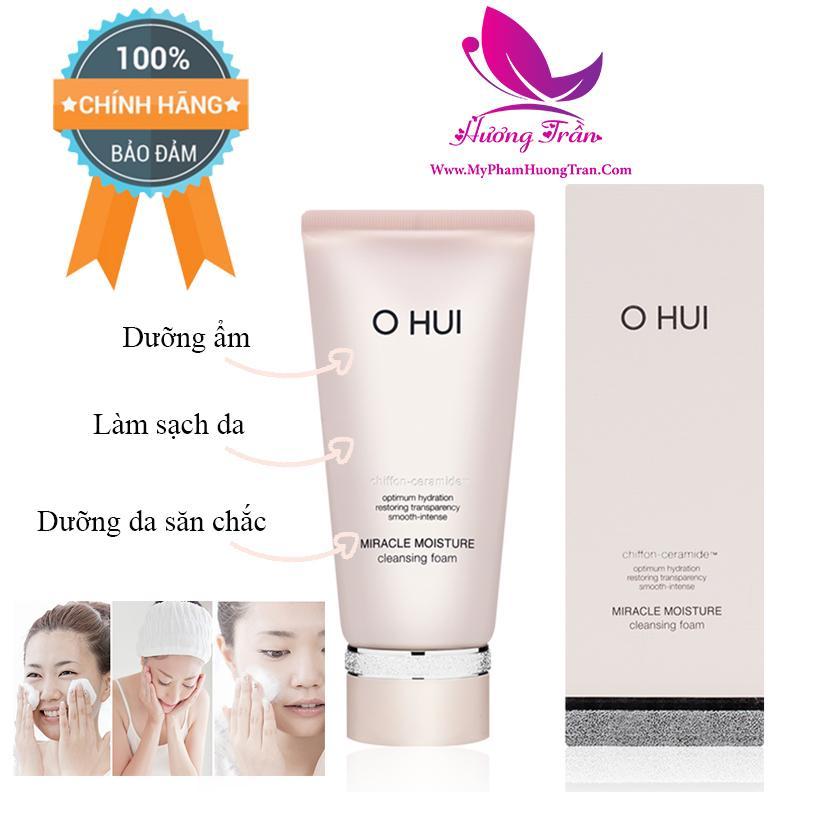 Sữa rửa mặt dưỡng ẩm ohui miracle moisture cleansing foam 160ml - chính hãng 100%.