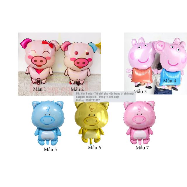 Bóng hình heo hình con lợn bóng sinh nhật tuổi heo cỡ to
