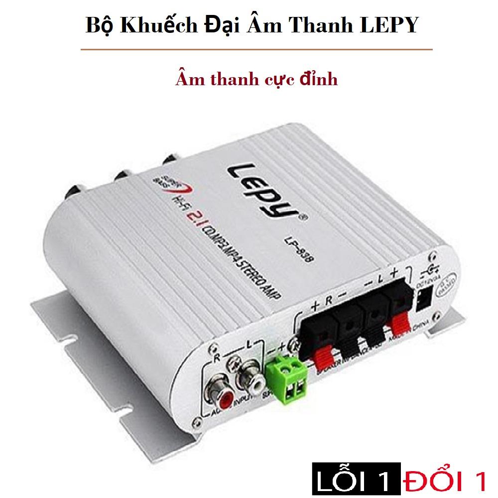Amply Mini, Karaoke, Bộ Khuếch Đại Âm Thanh Hifi, Bộ Khuếch Đại Âm Thanh LEPY Công Suất Mạnh, Âm Thanh Đỉnh, Vỏ Nhôm Bền Chắc, Kết Nối Dễ Dàng Với Nhiều Thiết Bị - Bảo Hành Uy Tín, Sale 50%