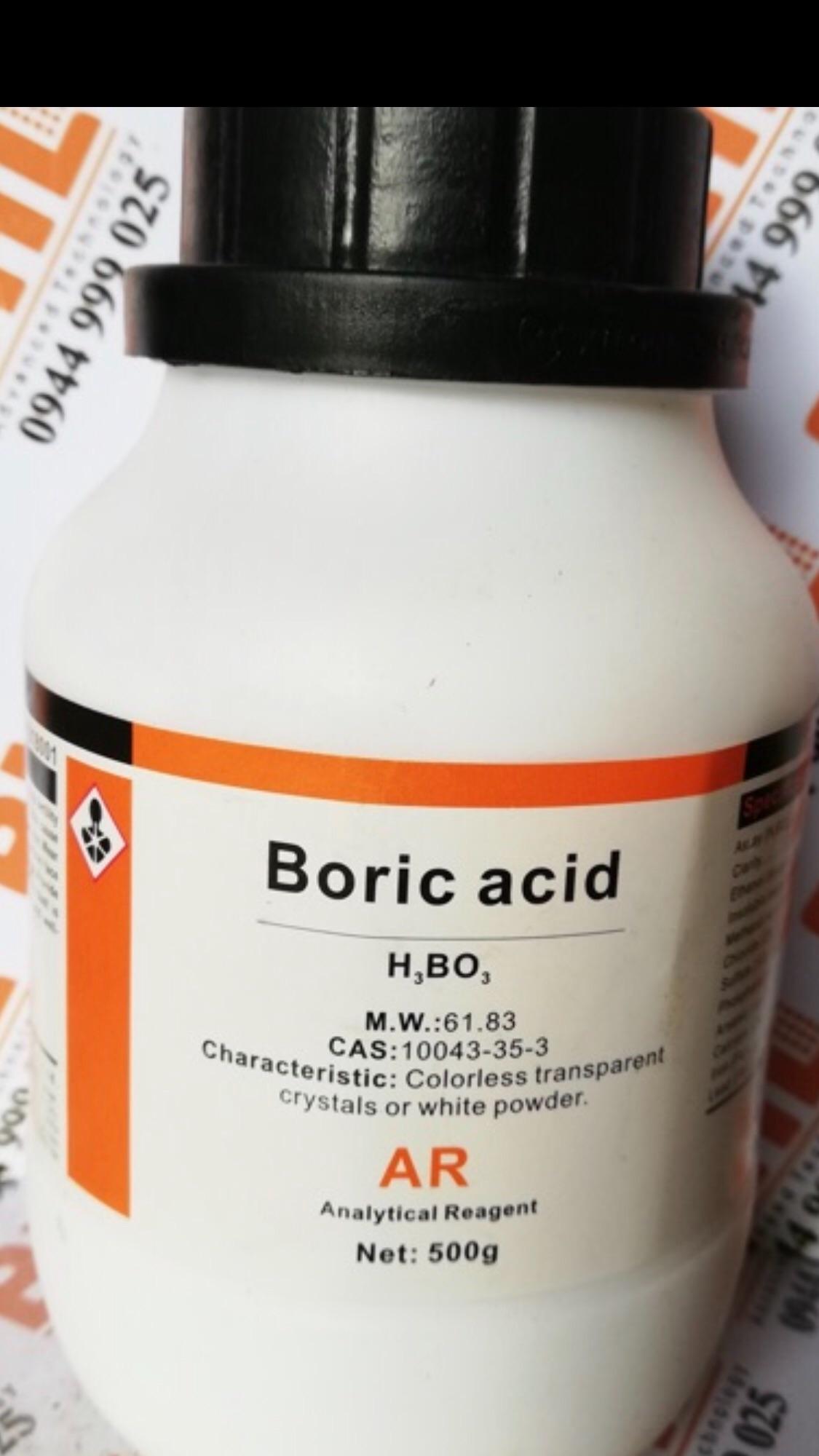 Boric acid H3BO3 500g Xilong axit boric diệt gián kiến CAS 10043-35-3