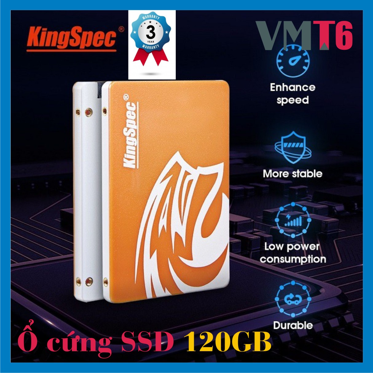 Ổ cứng SSD 120GB KingSpec - Bảo hành chính hãng 36 tháng