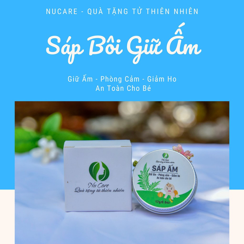 Sáp giữ ấm cho bé, ngừa ho, ngạt mũi, làm dịu vết muỗi đốt, côn trùng cắn, đỡ đau bụng, lạnh bụng