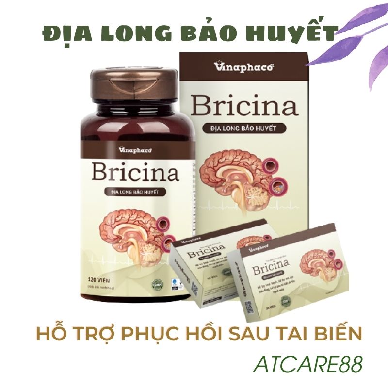 BỔ NÃO BRICINA – Địa long bảo huyết hỗ trợ tan cục máu đông, hỗ trợ sau tai biến do tắc mạch máu#BN LITIC