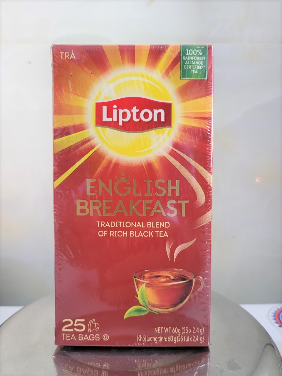 LIPTON hộp ĐỎ 60g TRÀ ĐEN TÚI LỌC English Breakfast Traditional Blend Of