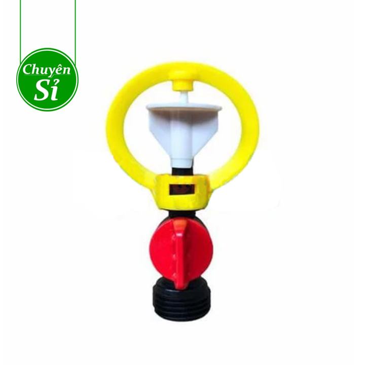 Sỉ 100 bộ Béc tưới SD504 tưới 2 tầng xa gần lưu lượng 250l h tưới phun mưa 360 độ chân nối ren 17 kèm van khóa tưới cây phun mưa