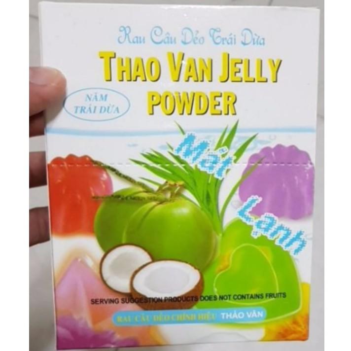 Rau Câu Dẻo Trái Dừa Thảo Vân - 1 Hộp x 12 gói