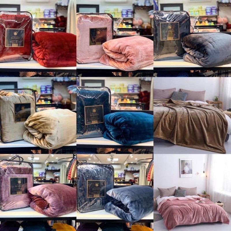 Chăn nhung lông thỏ Blanket nhập khẩu hàng loại 1 chiều dài 2m 2M3 Chăn lông thỏ blanket nặng 2,5kg hàng nhập loại 1 Chăn Lông Thỏ Blanket Chăn lông thỏ Blanket, mền lông thỏ Blanket 2,5kg, ấm áp
