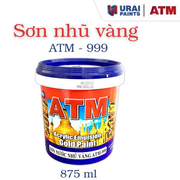 Nhũ vàng atm 999 - 875 ml và 225 ml sơn vàng