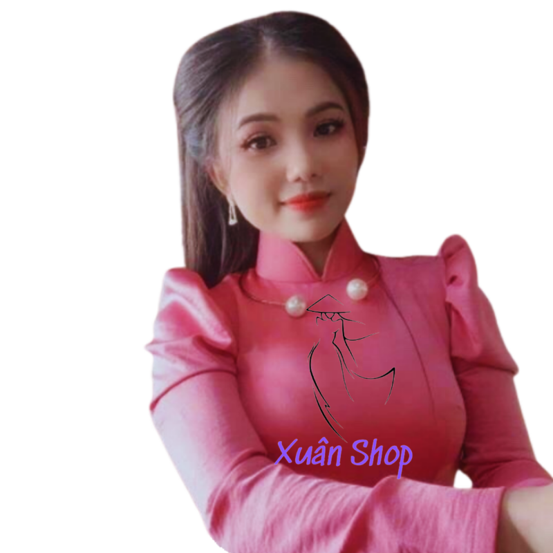 Áo dài tay Bồng chất liệu tuyết nhung / áo dài nữ / áo dài truyền thống