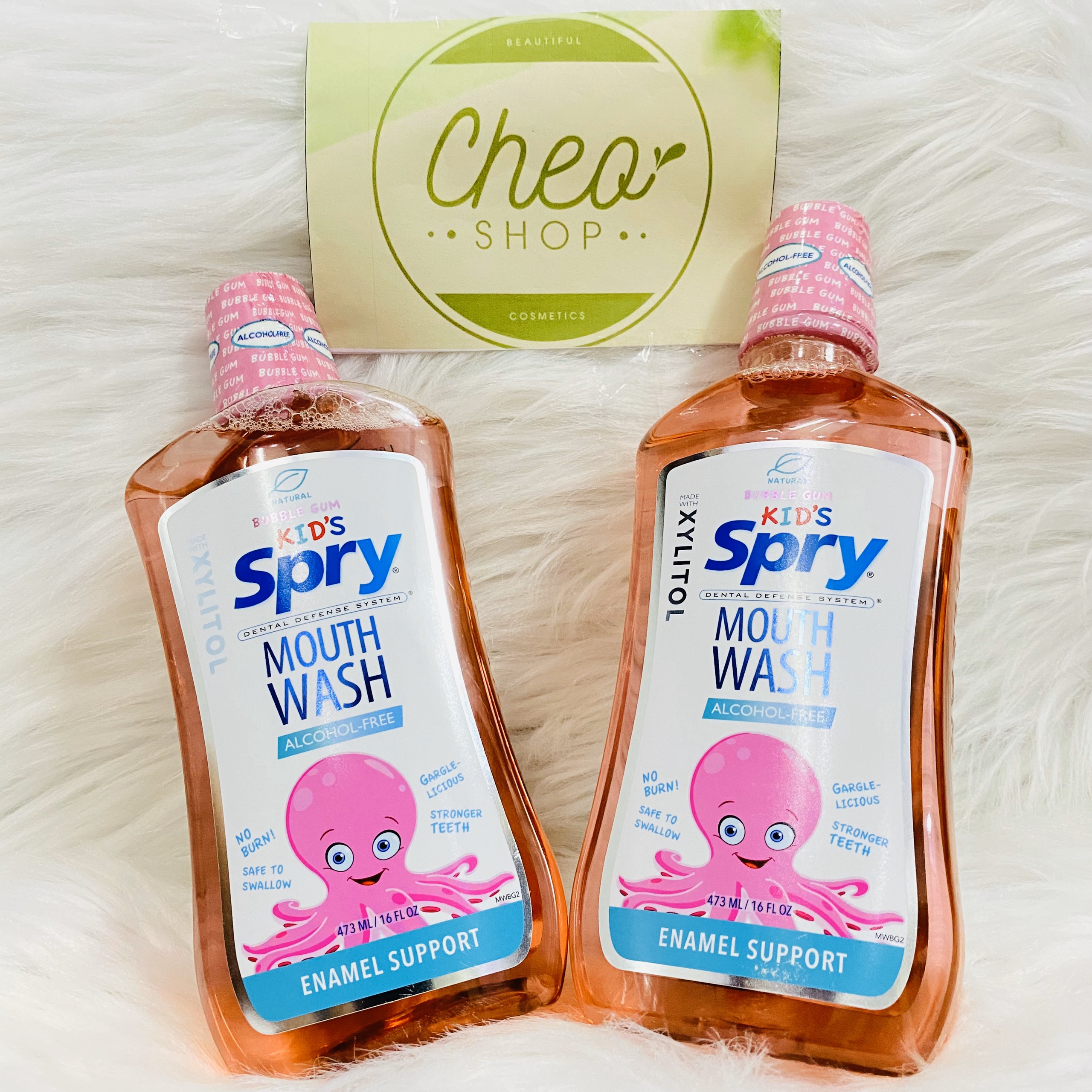 [HCM][NHẬP MỸ] Nước súc miệng Spry Bubble Gum chai 473ml cho bé