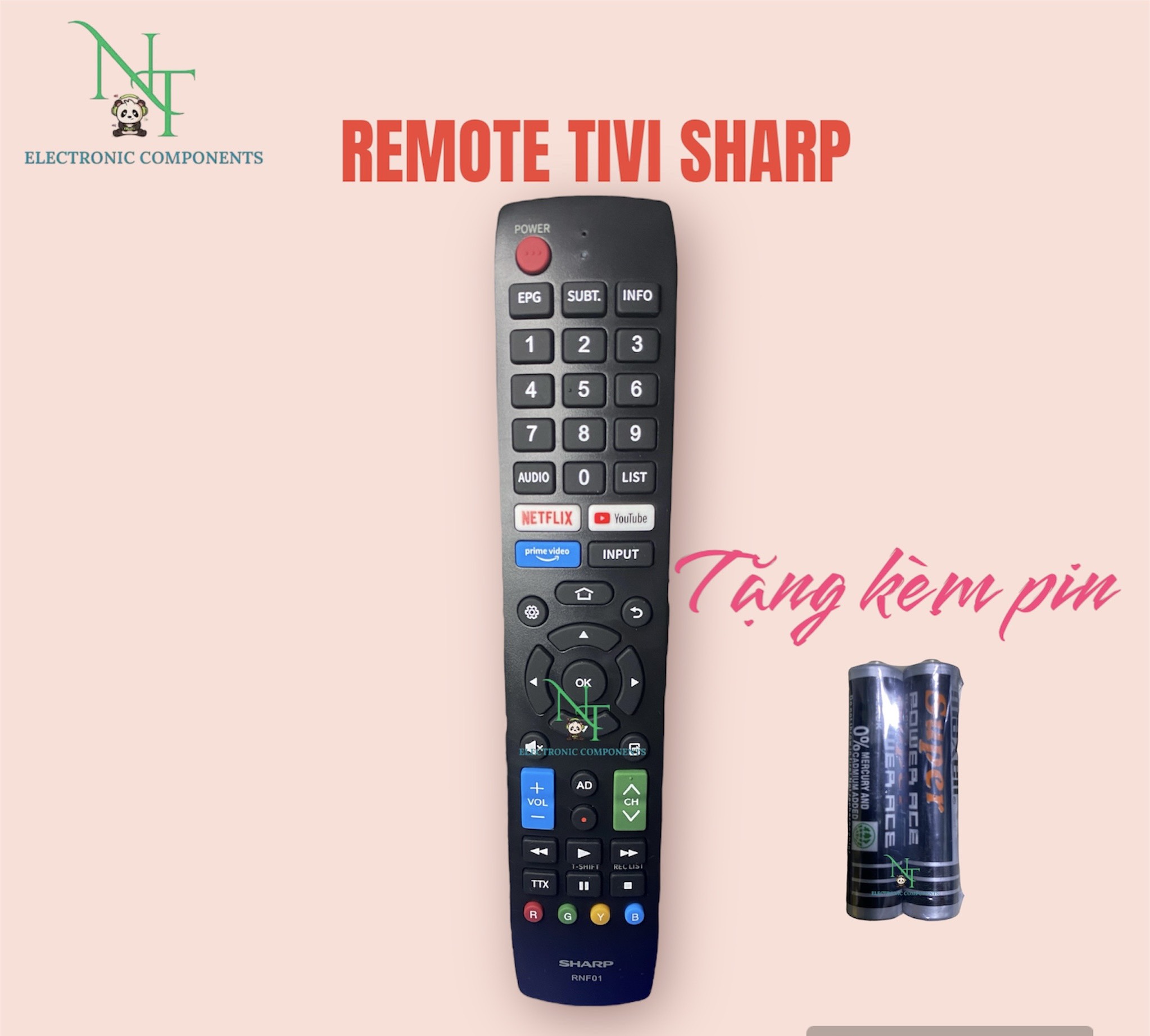 Remote điều khiển TiVi SHARP Smart hàng chính hãng . Đồ bấm tivi SHARP . Tặng kèm pin sử dụng