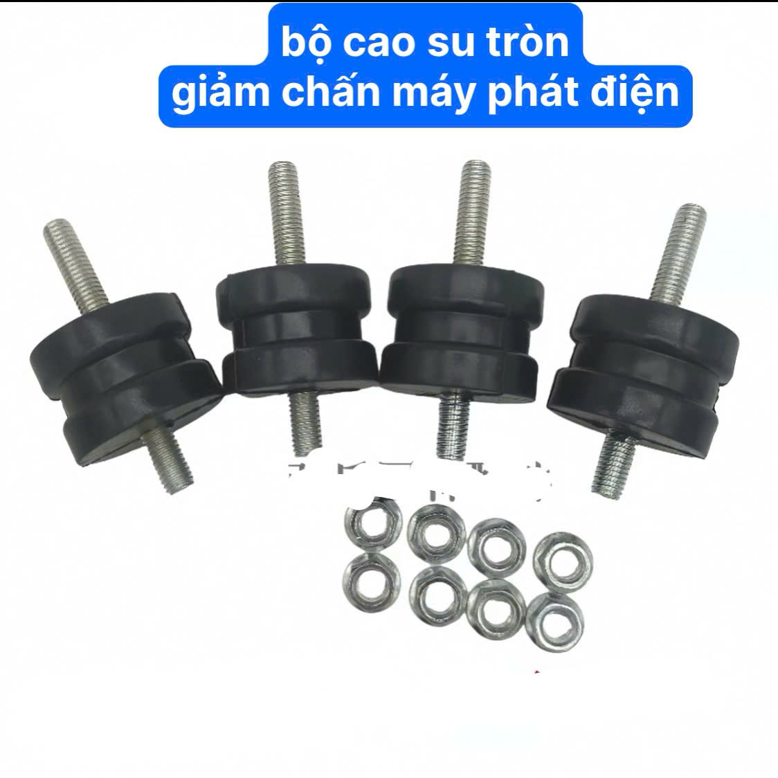 Bộ Cao Su Tròn Giảm Chấn Máy Phát Điện 4 Cái Cao Su Tròn Kèm Ốc Vặn Gồm 4 Cái Gảm Chấn (6202)