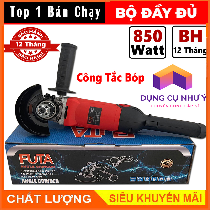 Máy mài góc , máy cắt cầm tay đuôi dài futa , công nghệ hiện đại đến từ nhật bản lõi đồng 100% công tắc bóp