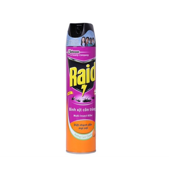 Bình xịt côn trùng raid hương cam chanh -600ml