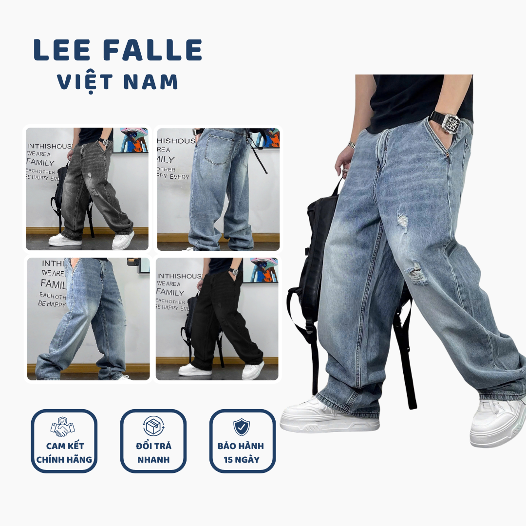 Quần Jean Nam Form Rộng Phong Cách Năng Động Trẻ Trung - Jean282