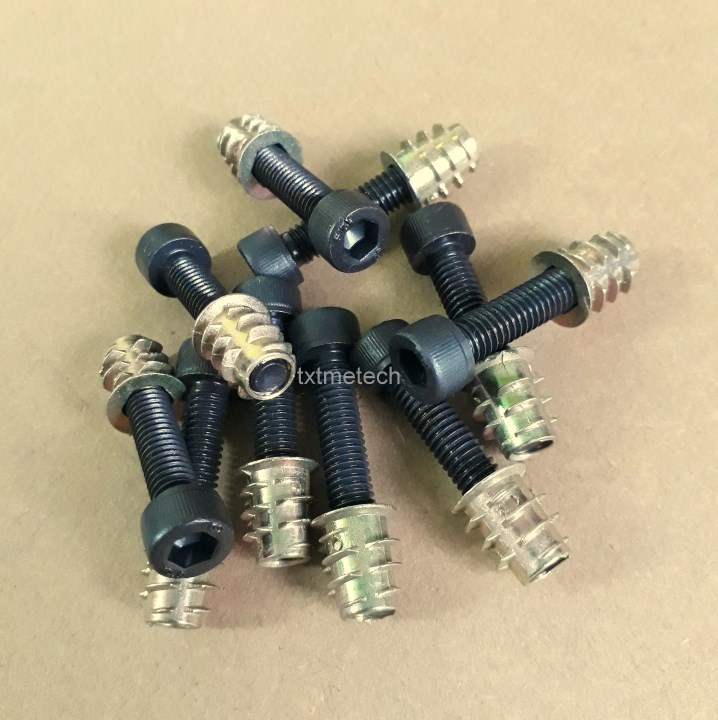 Ốc lục giác chìm đầu trụ kèm tán cấy gỗ M6 (50 bộ)