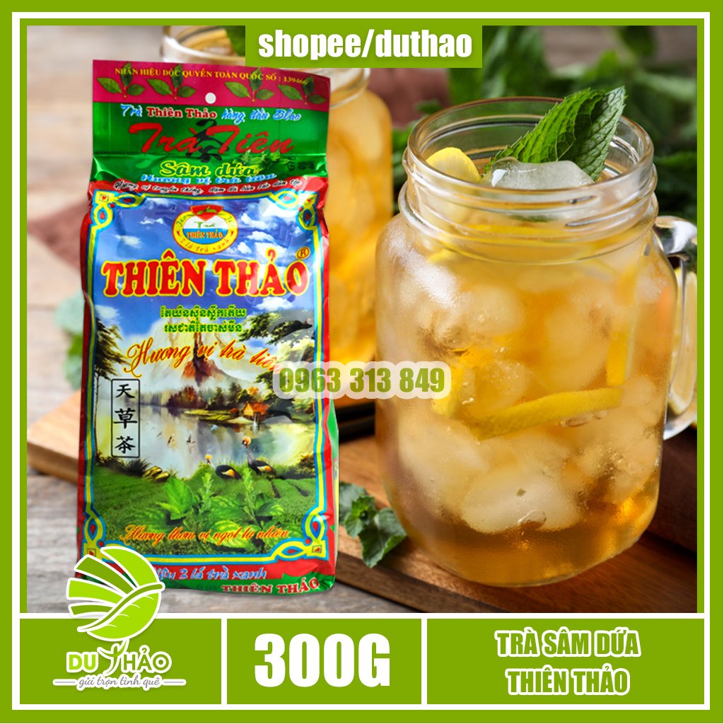 Trà Sâm Dứa Thiên Thảo,trà sâm dứa túi lọc 350g, trà lá dùng làm trà đá cho quán cà phê quán ăn, trà Lâm Đồng