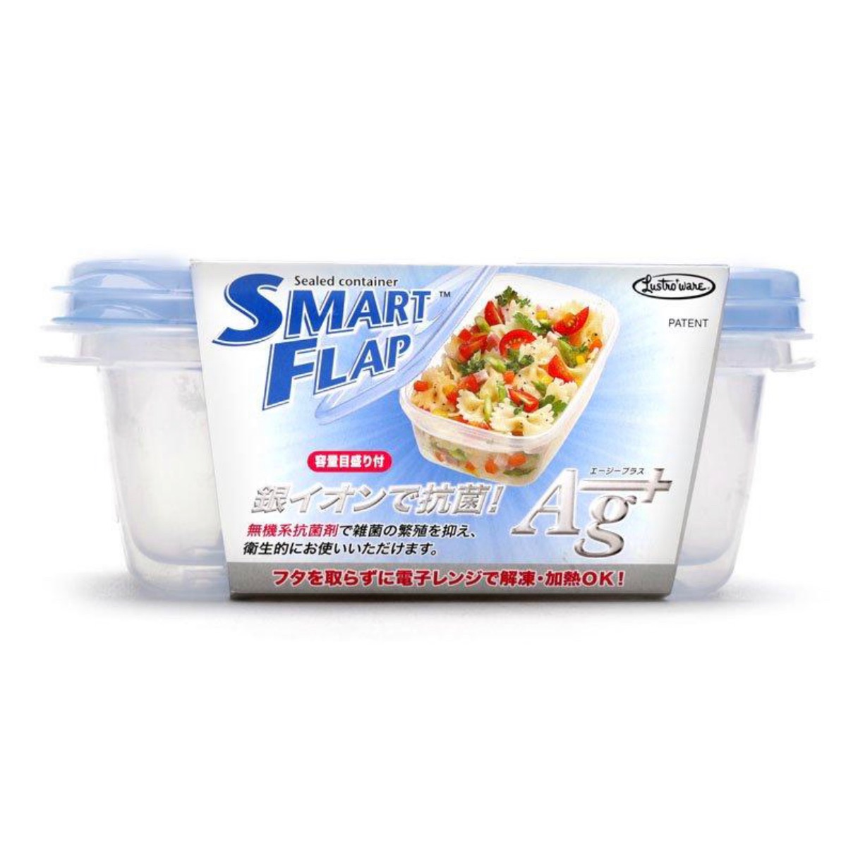 Bộ 2 hộp nhựa đựng thực phẩm dùng lò viba, kháng khuẩn Lustroware Nhật Bản A-042LB 940ml