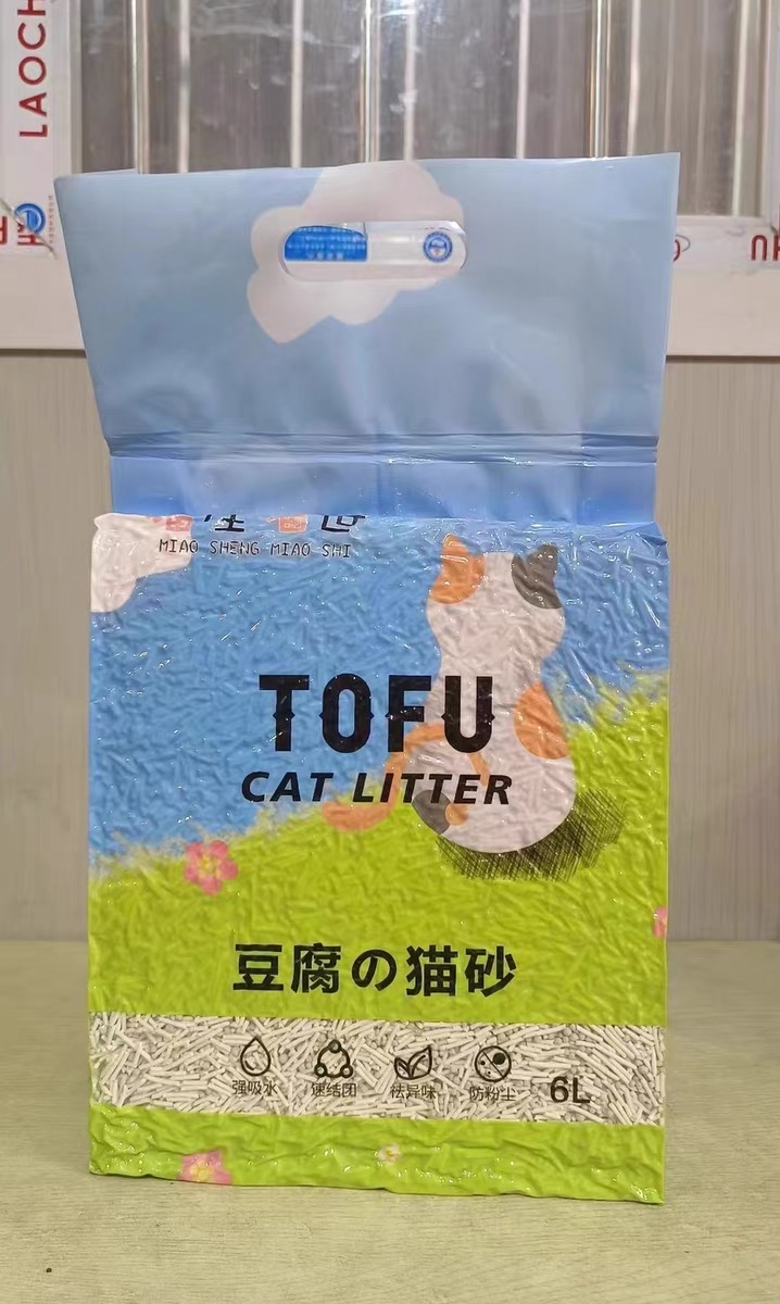 Cát vệ sinh đậu nành mix đất sét cho mèo 6L xả được bồn cầu