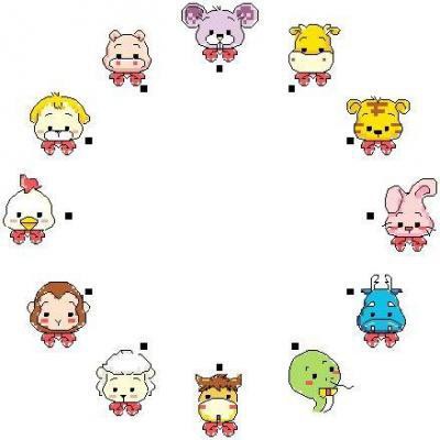 Tranh Thêu Chữ Thập ĐỒNG HỒ 12 Con Gíáp No855 (TRANH TỰ THÊU) KT:39X40CM