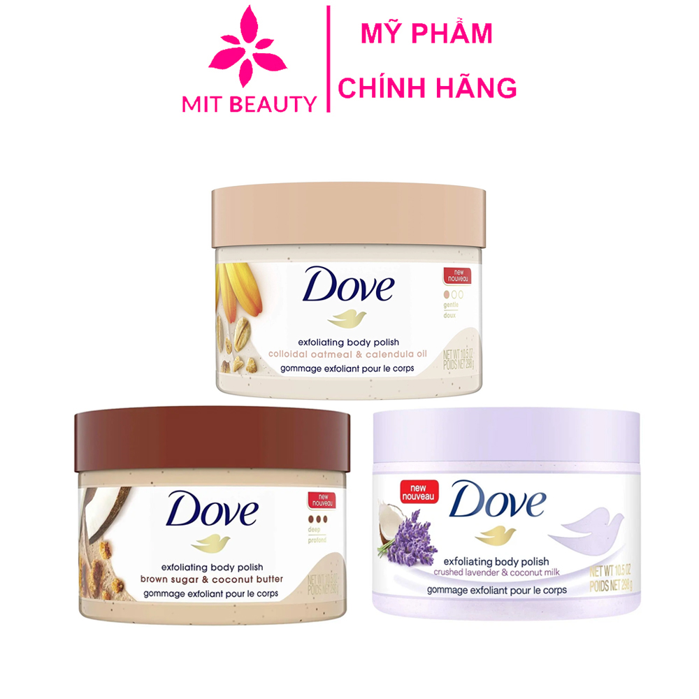 Tẩy tế bào chết Dove chính hãng bản Thái Lan 298ml Lvy Shop giúp da sáng mịn dưỡng ẩm toàn thân