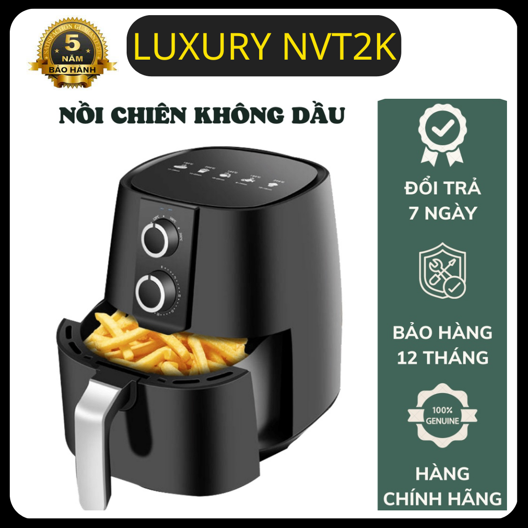 Bếp Chiên Không Khí Cao Cấp, Nồi Chiên Không Dầu Camel 6L Thế Hệ Mới, Sang Trọng, Tiện Dụng, Lò Vi Sóng, Công Suất Lớn, Khả Năng Cách Nhiệt Tốt, Cho Thức Ăn Không Dính Dầu Mỡ - thương hiệu đến từ Trung Quốc - BH 12 THÁNG