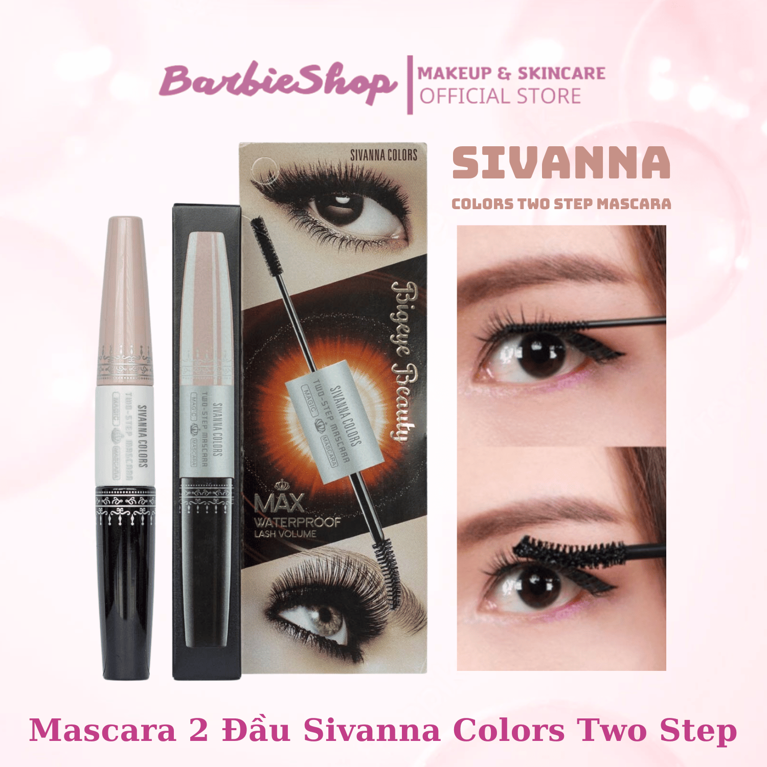 Mascara 2 đầu sivanna colors two step mascara hf891